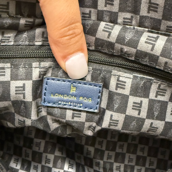 London Fog Midnight Blue Tote NEVER USED - Picture 5 of 5